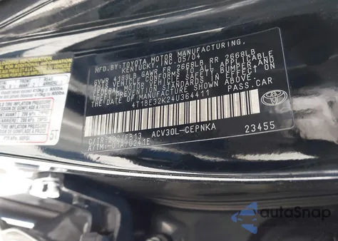 2004 Toyota Camry Std from USA, damaged, VIN 4T1BE32K24U364411